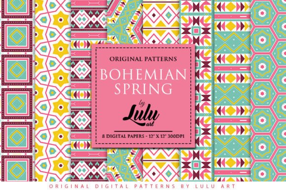 Bohemian Spring Digital Patterns: Strategic Use for Creative and Professional Projects
