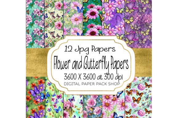 Flower and Butterfly Seamless Patterns for Creative Projects and Design Needs