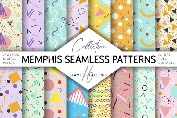Memphis Pastel Patterns Seamless: A Playful Design Resource for Modern Projects
