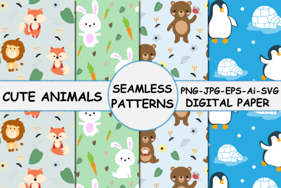 Seamless Patterns Cute Animals: A Versatile Design Solution for Creative Projects