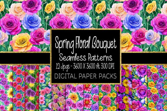 Spring Floral Bouquet Patterns: A Versatile Digital Asset for Creative Projects