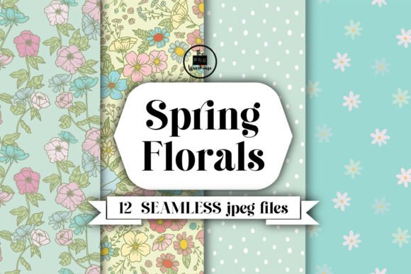 Spring Florals - Seamless JPEG Patterns