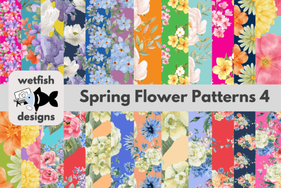 Spring Seamless Flower Patterns 4: A Versatile Design Resource for Creatives