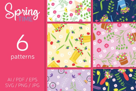 Spring Seamless Patterns: A Versatile Collection for All Your Creative Projects